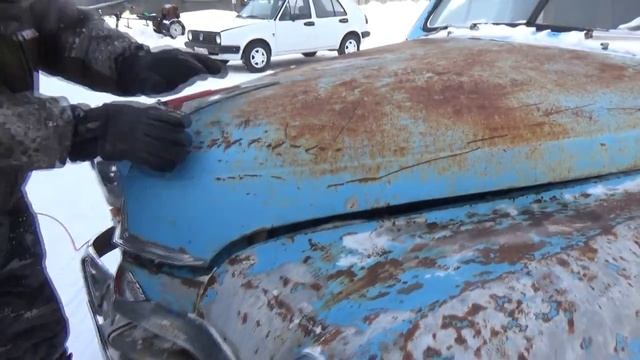 Холодный пуск в -40 Газ -М 20 _Победа_. смотреть онлайн