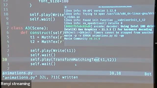 Mathematical Animation with Manim — Lecture Recording смотреть онлайн