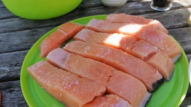 Лосось на мангале. Просто и вкусно. Шашлык из рыбы.#повкусу #шашлыкизрыбы #лосось #накостре смотреть онлайн