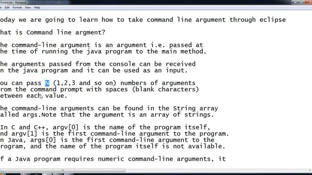 How to input from keyboard through Command-line Argument in Java(in Eclipse IDE )? смотреть онлайн
