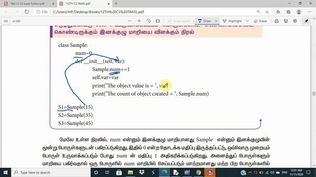 12th Computer Science | Tamil Medium | Chapter 10 | Constructor and Destructor | Part2 смотреть онлайн