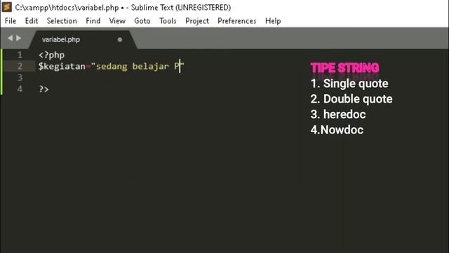 Variabel dan Tipe Data PHP | Tutorial PHP смотреть онлайн