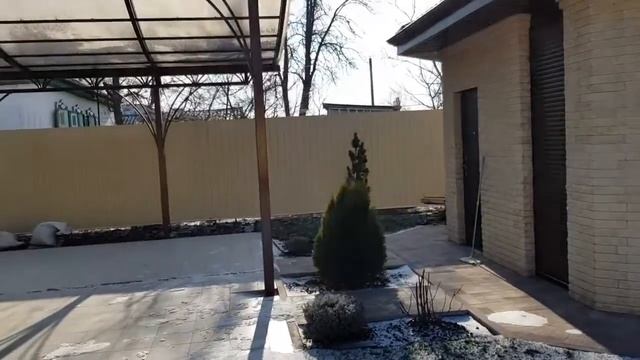 Монтаж навеса 26.10.2018 в Выборге.