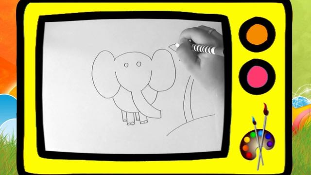 Как нарисовать слона / How to draw elefant. Оживающие рисунки смотреть онлайн