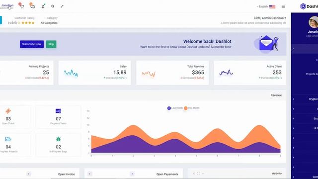 Dashlot - Bootstrap 4 Admin Dashboard HTML Template смотреть онлайн