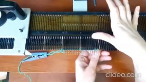 Учимся вязать на вязальной машине Нева 2. Способ набора петель обвитием.