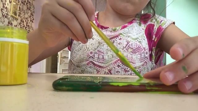 DIY силиконовый чехол с блёстками