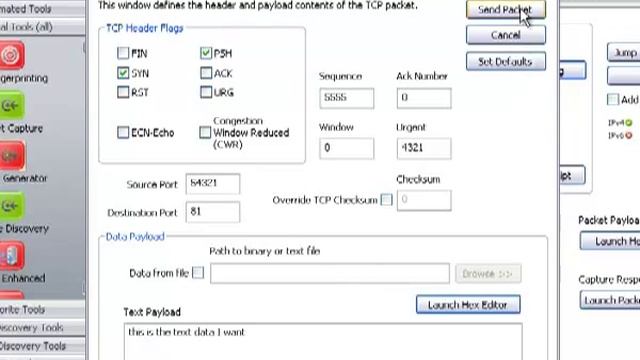 Generating Custom TCP Packets using NetScanTools Pro v11 смотреть онлайн