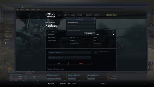 War Thunder Cheating - How to report смотреть онлайн