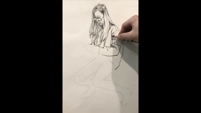 Simple Way to Sketch a Figure in Pencil смотреть онлайн