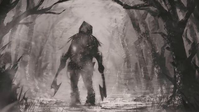 Темный лес. Страшный дровосек. Два топора. Cinemagraph 4k смотреть онлайн