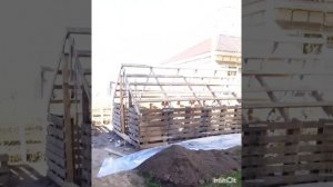Теплица из паллет ( поддонов  за один день)
