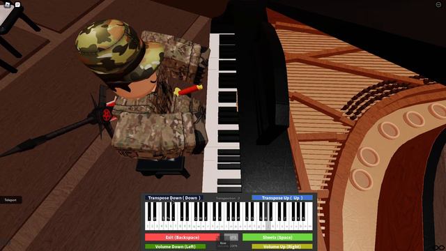 Playing virtual piano! ( Roblox virtual piano ) смотреть онлайн