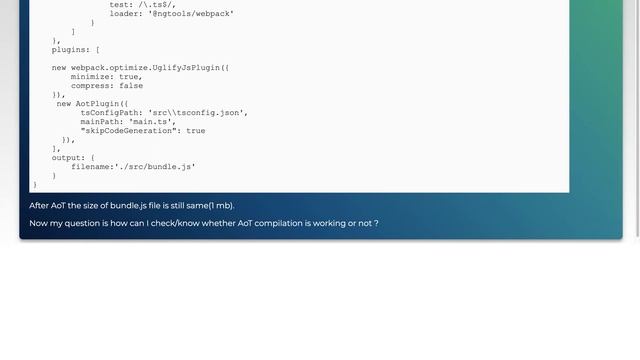 How to verify if AoT is working or not [ Webpack 2 , Angular 2 ]? смотреть онлайн