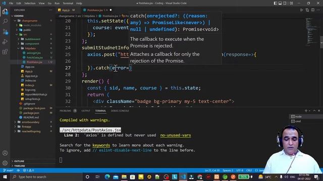React Tutorial #43 AXIOS POST Request in React | Dr Vipin Classes смотреть онлайн