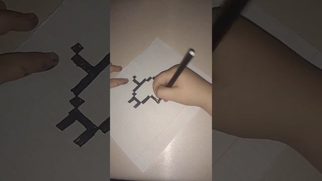 Рисуем планктона по клеткам из мультика Спанч Боб смотреть онлайн