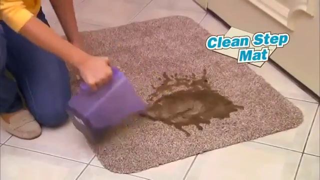 Супервпитывающий придверный коврик Clean Step Mat смотреть онлайн