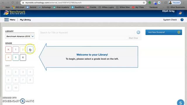 Logging into Benchmark Advance to access Unit Reading Packet смотреть онлайн