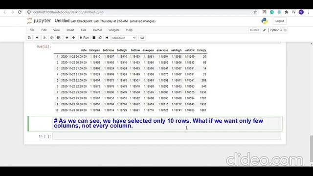 how to select specific rows and columns from pandas data frame in python смотреть онлайн
