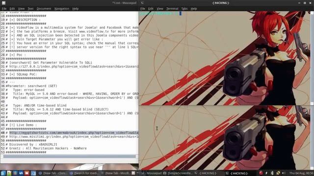 Joomla Com_videoflow SQL Injection Vulnerability | XBADGIRL21