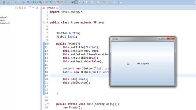 5- برمجة واجهات المستخدم في جافا ( GUI in JAVA )، نظرة أولى على الكائنات JButton & JLabel смотреть онлайн