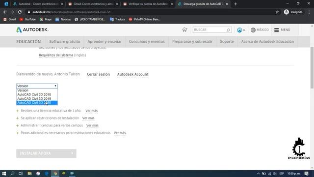 Descargar e Instalar AUTOCAD CIVIL 3D 2020 (Paso a paso) смотреть онлайн