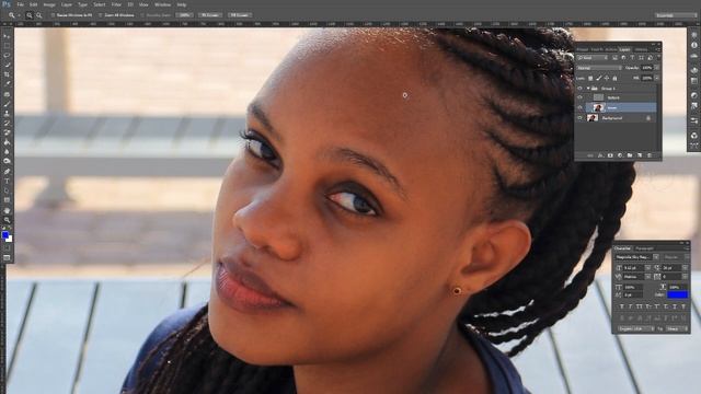 How to easily MATCH SKIN TONES in photoshop in no time! смотреть онлайн