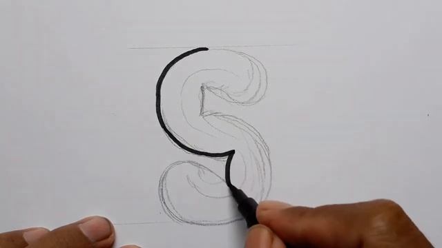 How To Draw Graffiti Bubble Letter S Easy / Drawing Capital Letters For Beginners Art On Paper смотреть онлайн