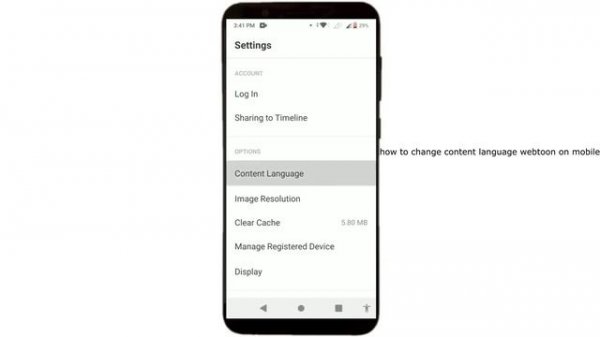 how to change language in webtoon || change app-text & content language webtoon on mobile