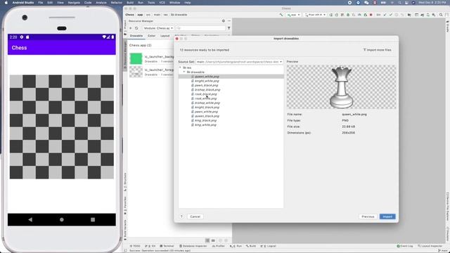 Android Chess 009: Importing chess image files into Android Studio смотреть онлайн