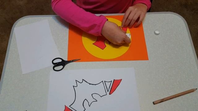 Литучая мышь Аппликация из цветной бумаги с шаблоном для скачивания смотреть онлайн