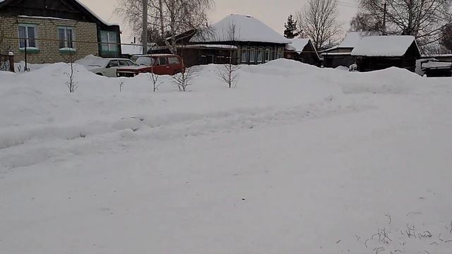 Деревенские будни Мордовии.Чистим снег. смотреть онлайн