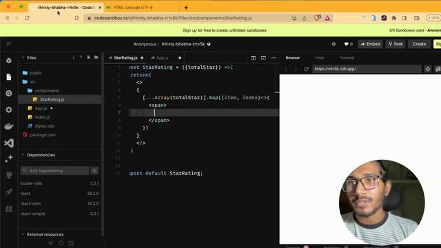 Create star rating using React | React interview code challenge смотреть онлайн