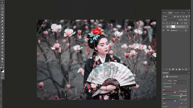 Удивительные цвета в Photoshop с помощью Channel Mixer смотреть онлайн