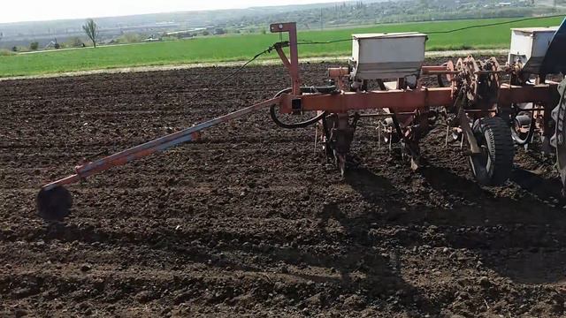 Трактор МТЗ 82.1 с сеялкой СУПН 8 , сеем подсолнух смотреть онлайн