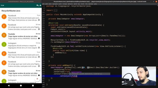 DOMINANDO RECYCLERVIEW NO ANDROID | ADICIONAR DADOS | JAVA #4 смотреть онлайн