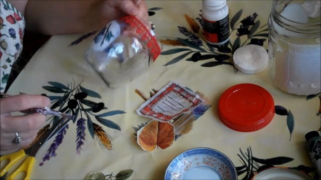 Осенний декупаж баночек для варенья. Decoupage jars for jam. смотреть онлайн