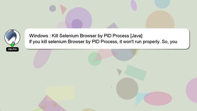 Windows : Kill Selenium Browser by PID Process [Java] смотреть онлайн