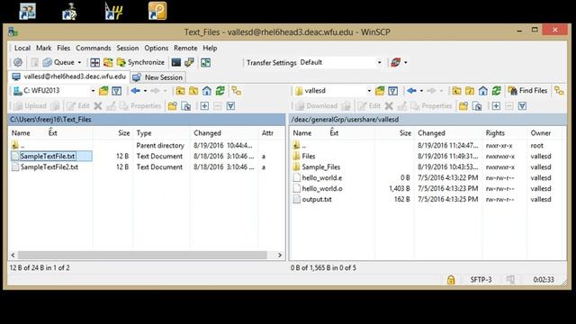 File Transfer via WinSCP смотреть онлайн
