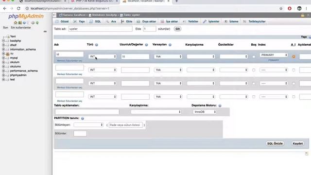 21) Phpmyadmin Oluşturma - PHP 7 ile Kendi Bloğunuzu Oluşturun смотреть онлайн