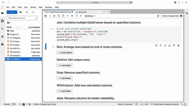 Spark DataFrame Operations | PySpark Tutorial for Beginners смотреть онлайн