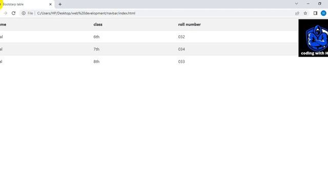 how to make table using bootstrap||coding with hilal #html5 #webdesign #design #bootstrap#bootstrap смотреть онлайн