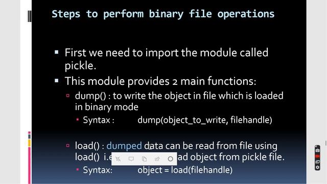 PYTHON TUTORIALS -DataFile Handling -Binary files смотреть онлайн