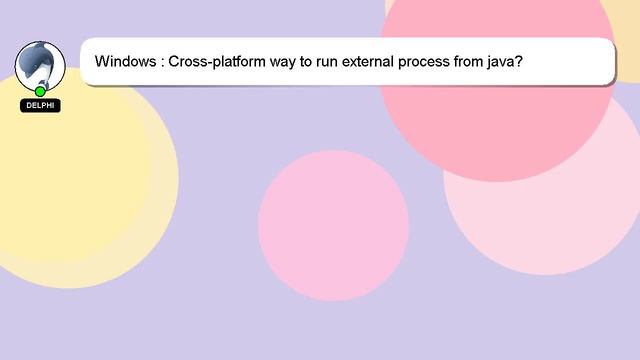 Windows : Cross-platform way to run external process from java? смотреть онлайн