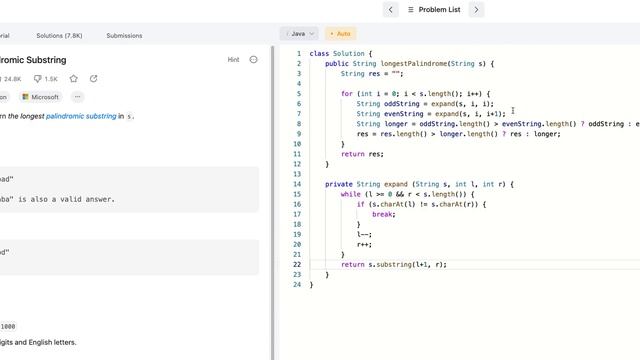 LeetCode 5. Longest Palindromic Substring 中文解题思路 Java #string смотреть онлайн