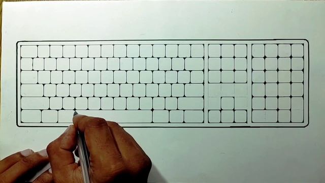 Easy way to draw keyboard for school project/Computer Keyboard drawing смотреть онлайн