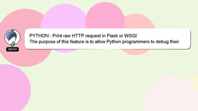 PYTHON : Print raw HTTP request in Flask or WSGI смотреть онлайн