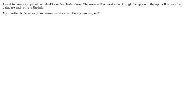 Databases: How many concurrent sessions does Oracle database support? смотреть онлайн