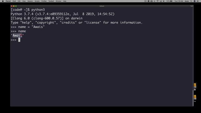 16 creating variables | Python For Absolute Beginners смотреть онлайн