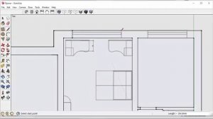 Отрисовка квартиры в SketchUp с чертежа. Работа со слоями в SketchUp.